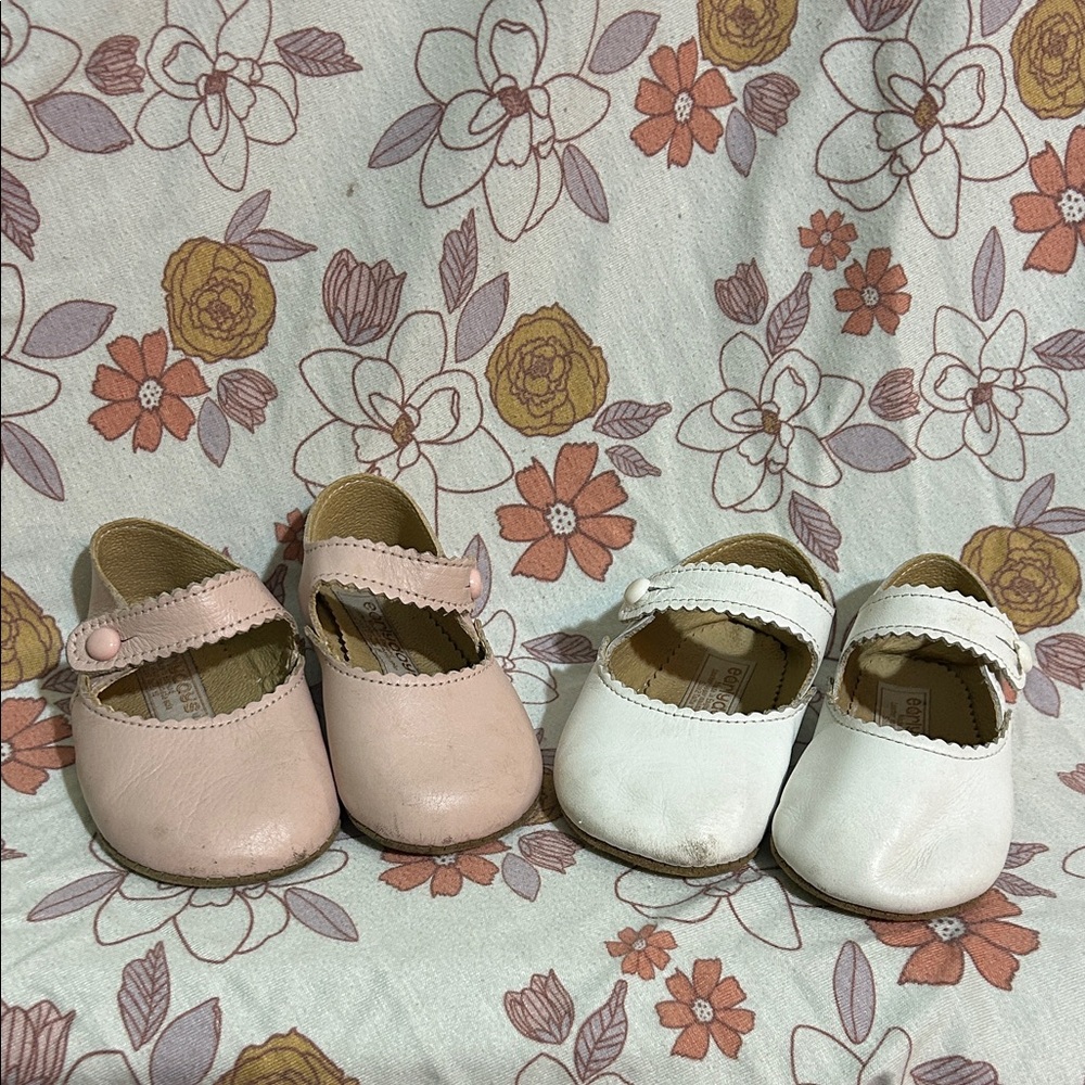 Charming Pink and White Kids Dress Shoes